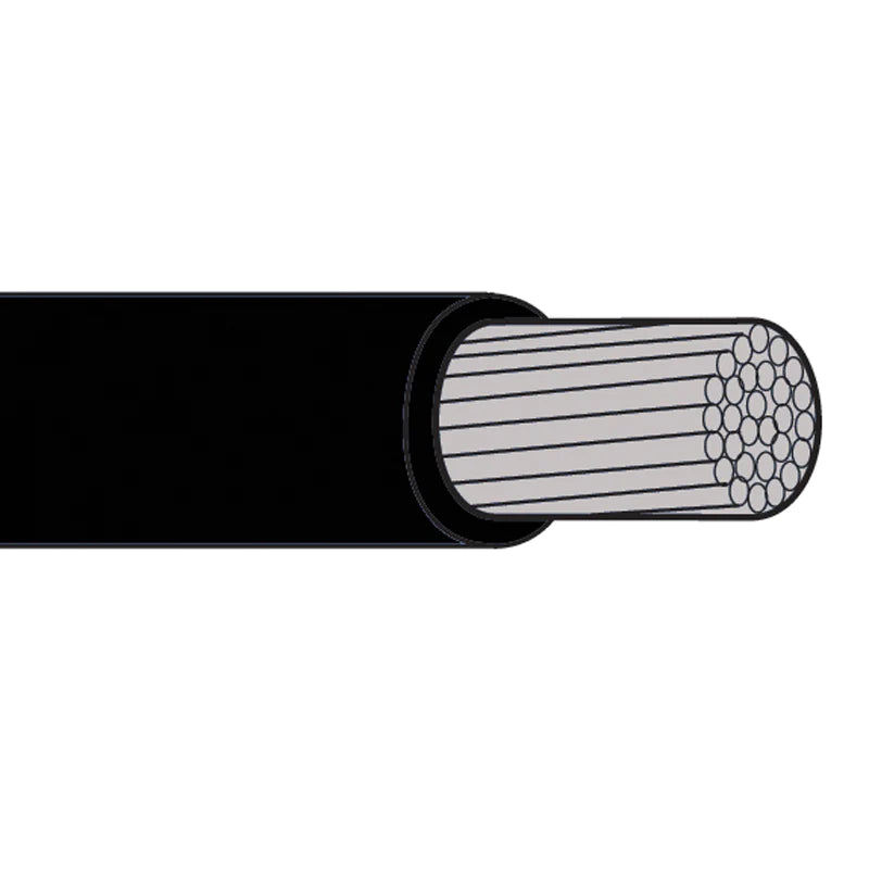 Cable 1 Core TW 56/0.30 4.00mm2 Black (Per m)