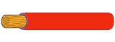 Cable 1 Core TW 80/0.40 10.00mm² Red (Per m)