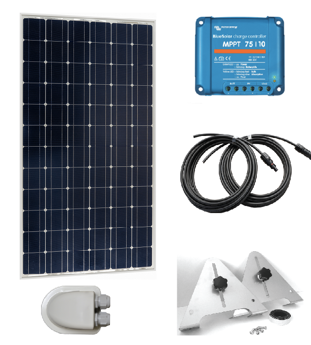 Solar Kit 1 X 55W Mono With Smart MPPT 75/10