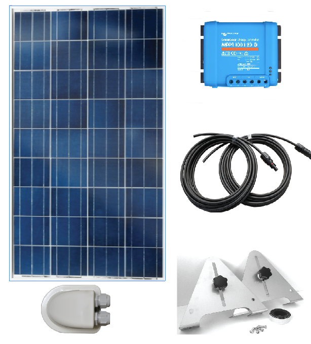 Solar Kit 1 x 270W Poly With Smart MPPT 100/20