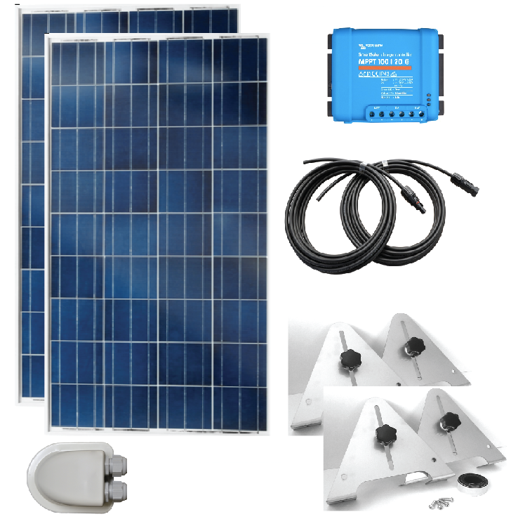 Solar Kit 2 X 185W Poly With Smart MPPT 100/30