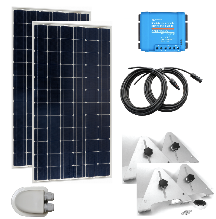 Solar Kit 2 x 175W Mono With Smart MPPT 100/30