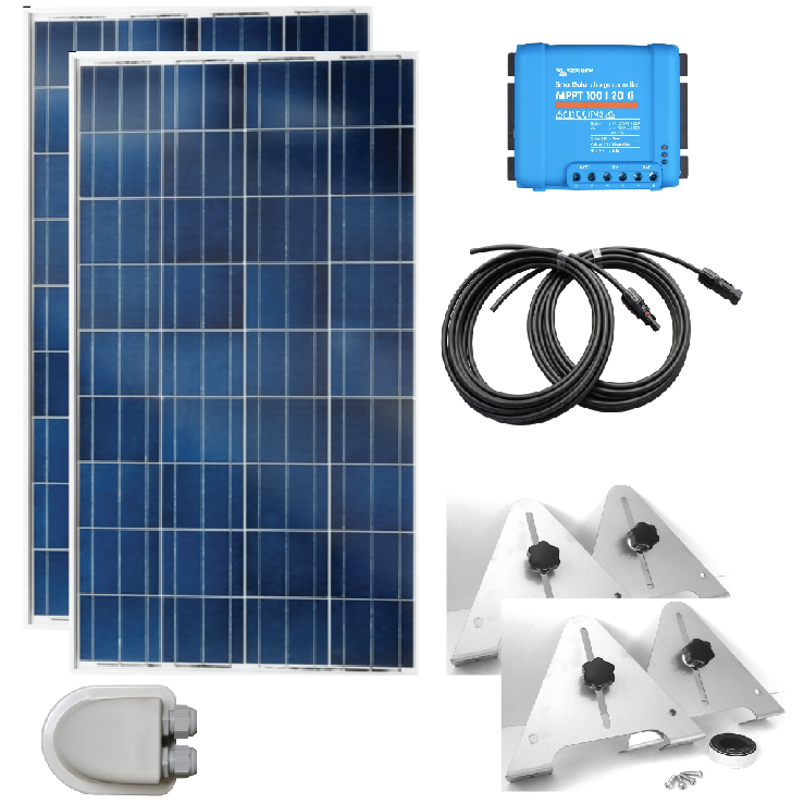 Solar Kit 2 X 175W Poly With Smart MPPT 100/30